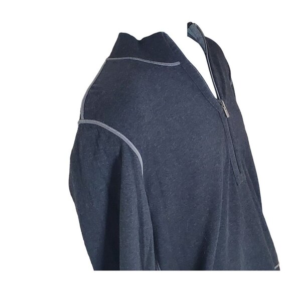Tommy Bahama Gray 1/4 Zip Pullover Sweatshirt Reversible Mens Size M - Picture 12 of 13